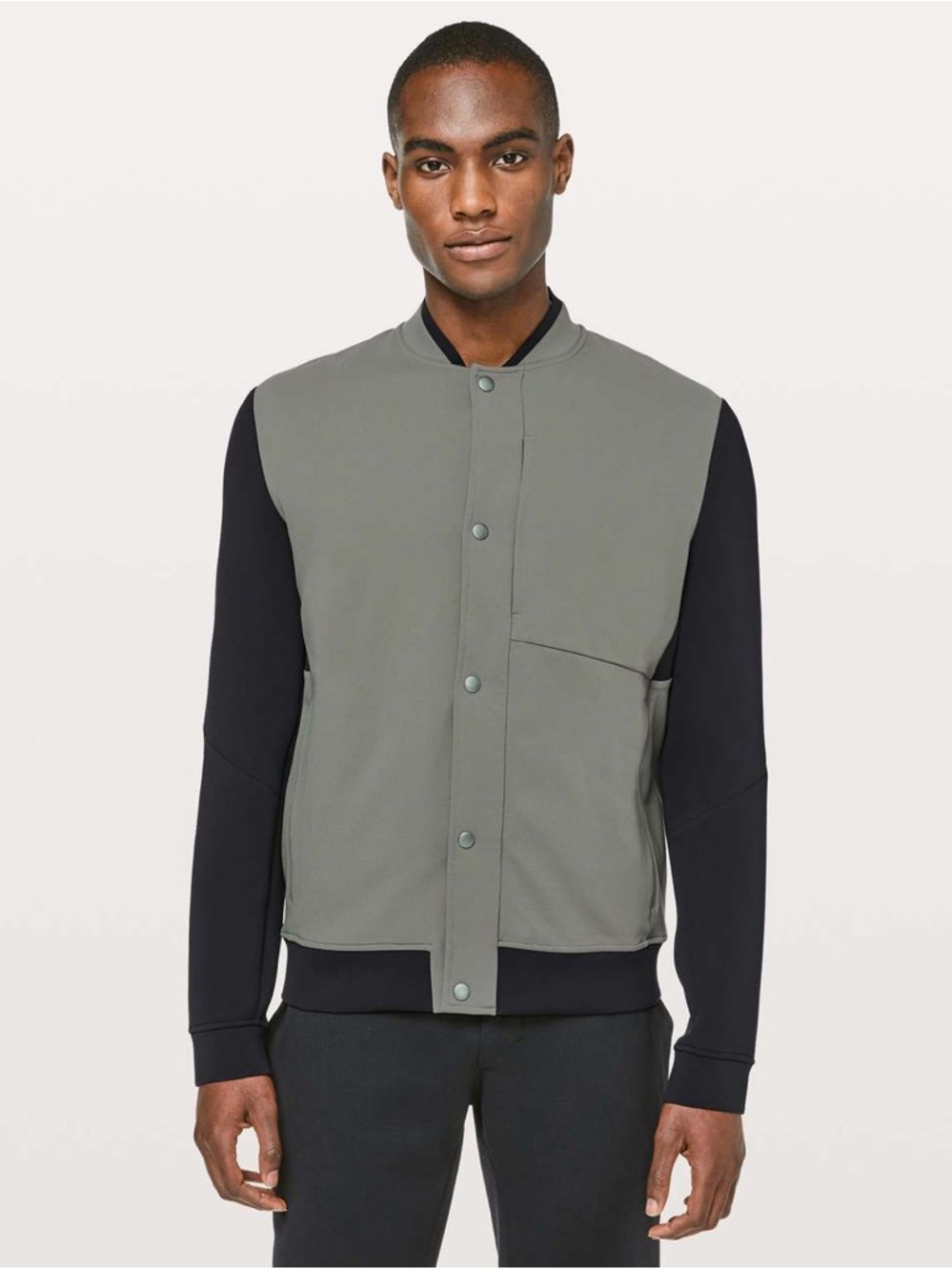 Lululemon Sojourn Bomber Grey Sage / Black‎ MENS Size XL